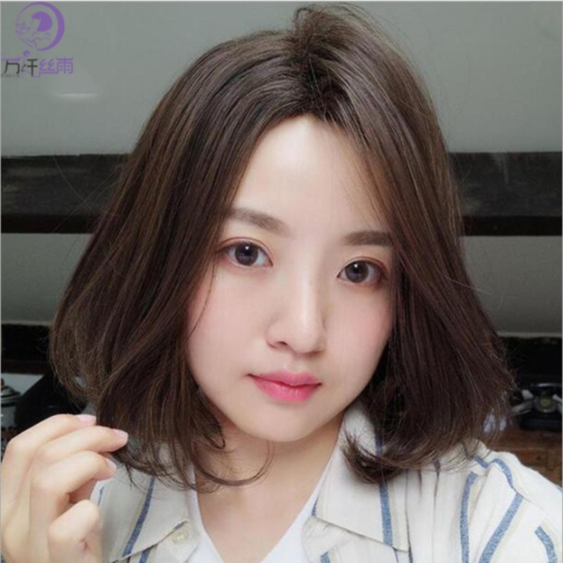 [TẶNG KÈM LƯỚI] Tóc giả nữ Hàn Quốc cao cấp có da đầu - TG563 ( MÀU NÂU TỐI ) nhập khẩu