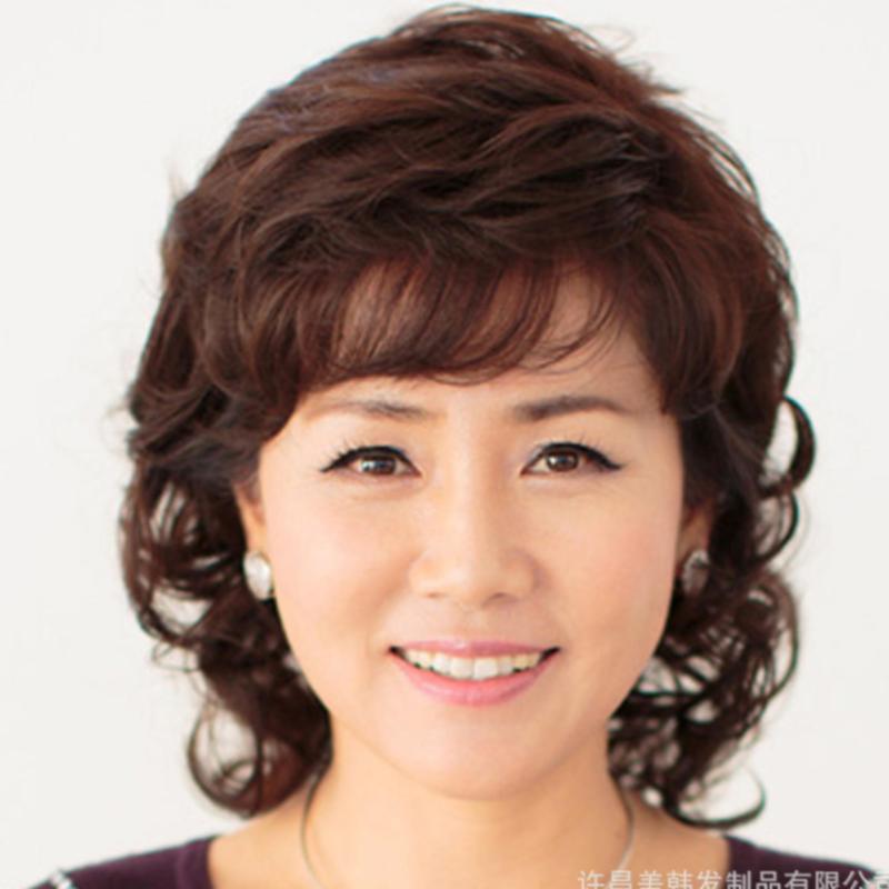 [TẶNG LƯỚI TRÙM] Tóc giả nữ trung niên Hàn Quốc cao cấp có da đầu - TG44 ( MÀU NÂU TỐI )
