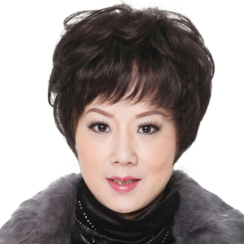 Tóc giả nữ trung niên Hàn Quốc cao cấp có da đầu -  TG7711 ( NÂU ĐẬM NHƯ HÌNH ) giá rẻ