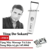 [HCM]Tông đơ cắt tóc chuyên nghiệp SOKANY RF-607 (Trắng) + Tặng Máy mát-xa xung điện trị liệu SYK 208 4 miếng dán (Trắng)