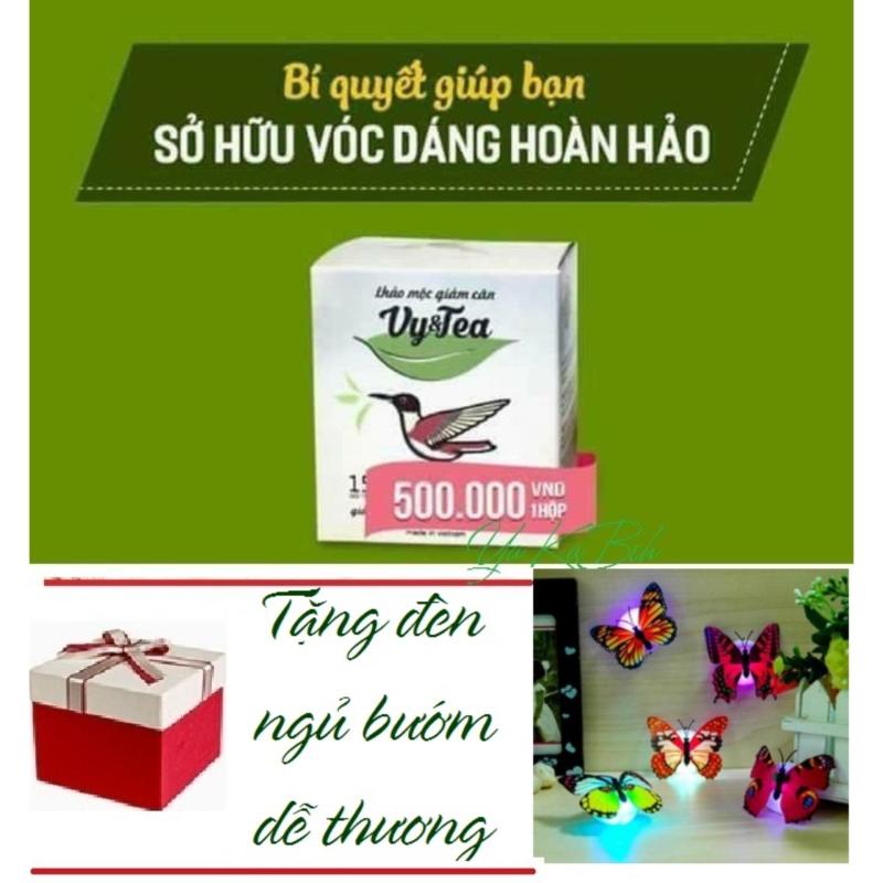Trà Giảm Cân Tan Mỡ Vy Tea - HÀNG CHÍNH HÃNG -(Liệu Trình 15 Ngày) - + Tặng Đèn Ngủ Bướm Dán Tường