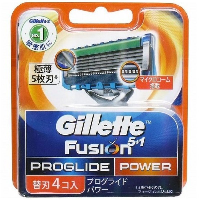 Vỉ 4 Lưỡi Dao Cạo Râu Gillette Fusion Proglide Power 5+1. nhập khẩu