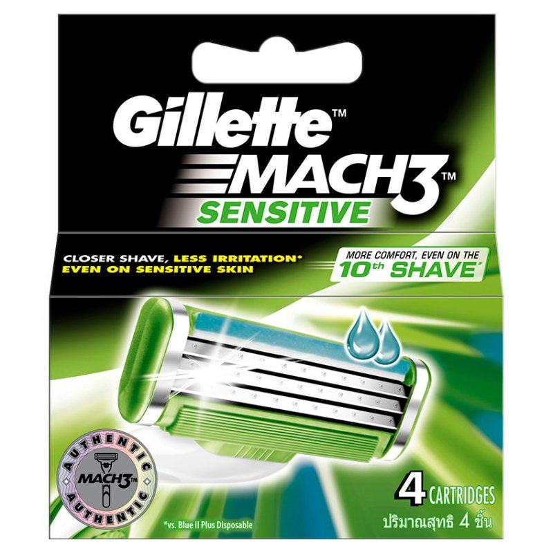 Vỉ 4 lưỡi dao Gillette Mach3 Sensitive