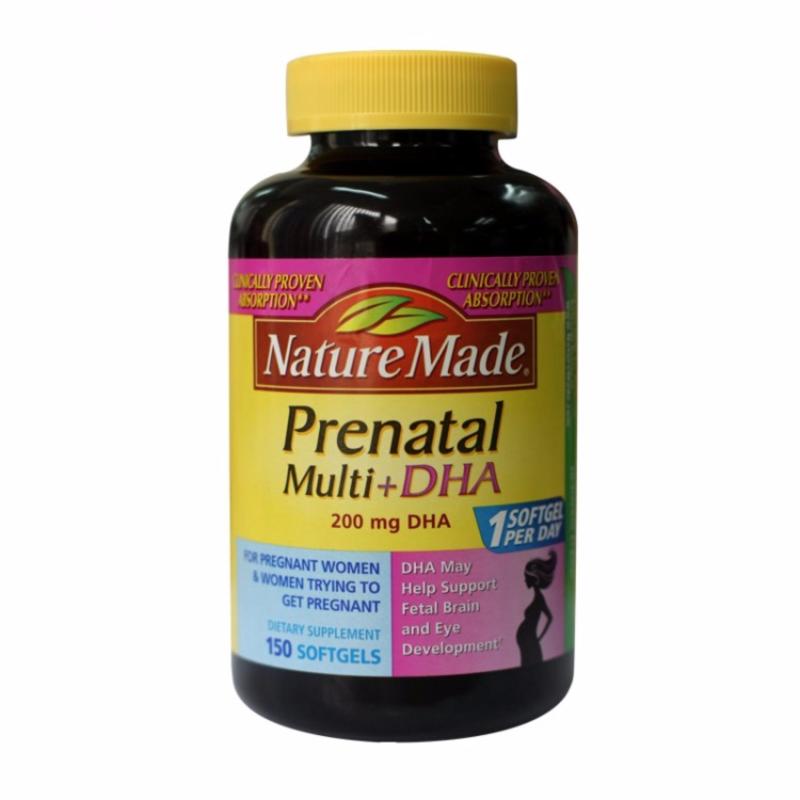 Viên uống bổ sung Vitamin cho bà bầu Nature Made Prenatal Multi+Dha nhập khẩu