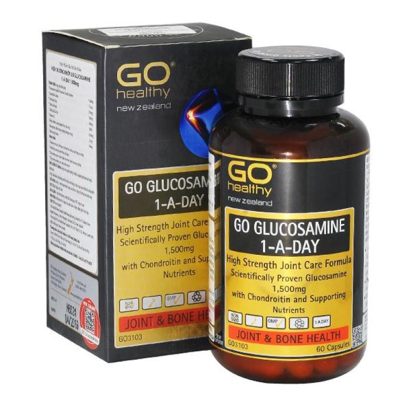 Viên uống giảm đau nhứt, bồi bổ xương khớp - Go Glucosamine 1 A Day 1500mg- Go Healthy New Zealand (Hộp 60 viên)
