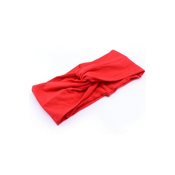 Nữ Đầu Bông Băng Đô Cài Tóc Turban Gọng Xoắn Thắt Nút Lưng (Màu Đỏ)-quốc tế giá rẻ