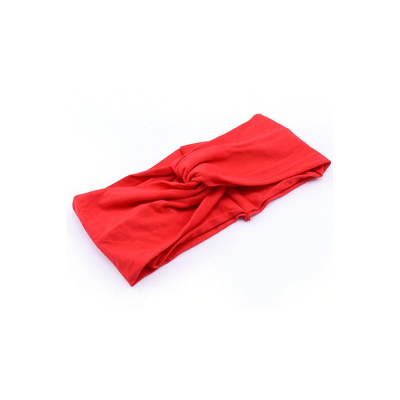 Nữ Đầu Bông Băng Đô Cài Tóc Turban Gọng Xoắn Thắt Nút Lưng (Màu Đỏ)-quốc tế tốt nhất