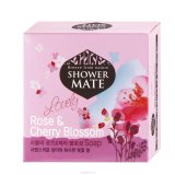 Xà bông dưỡng da giúp trắng và mịn màng làn da Lovely Rose and Cherry Blossom Hàn Quốc 100g .
