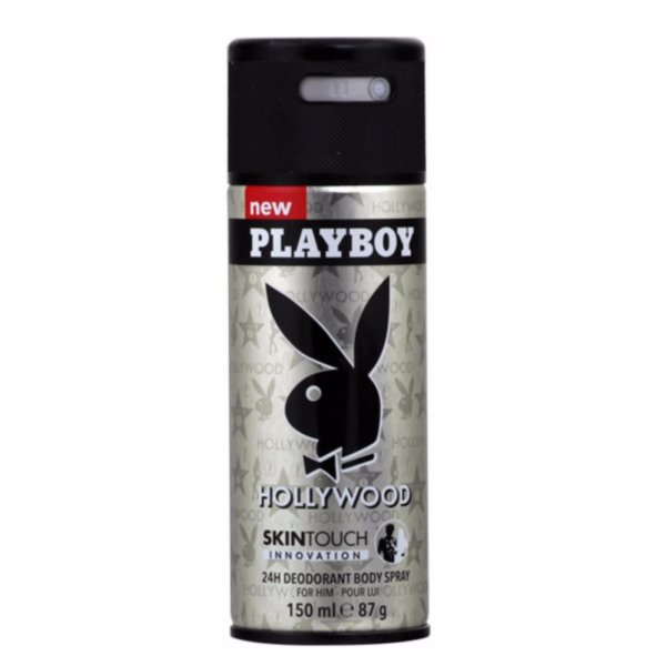 Xịt khử mùi toàn thân dành cho nam Playboy 24h Deadorant Body Spray - Hollywood 150ml