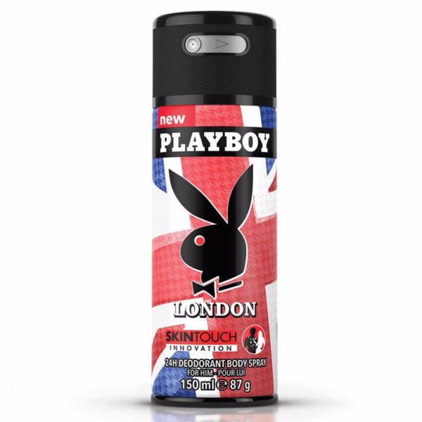 Xịt khử mùi toàn thân dành cho nam Playboy 24h Deadorant Body Spray - London 150ml