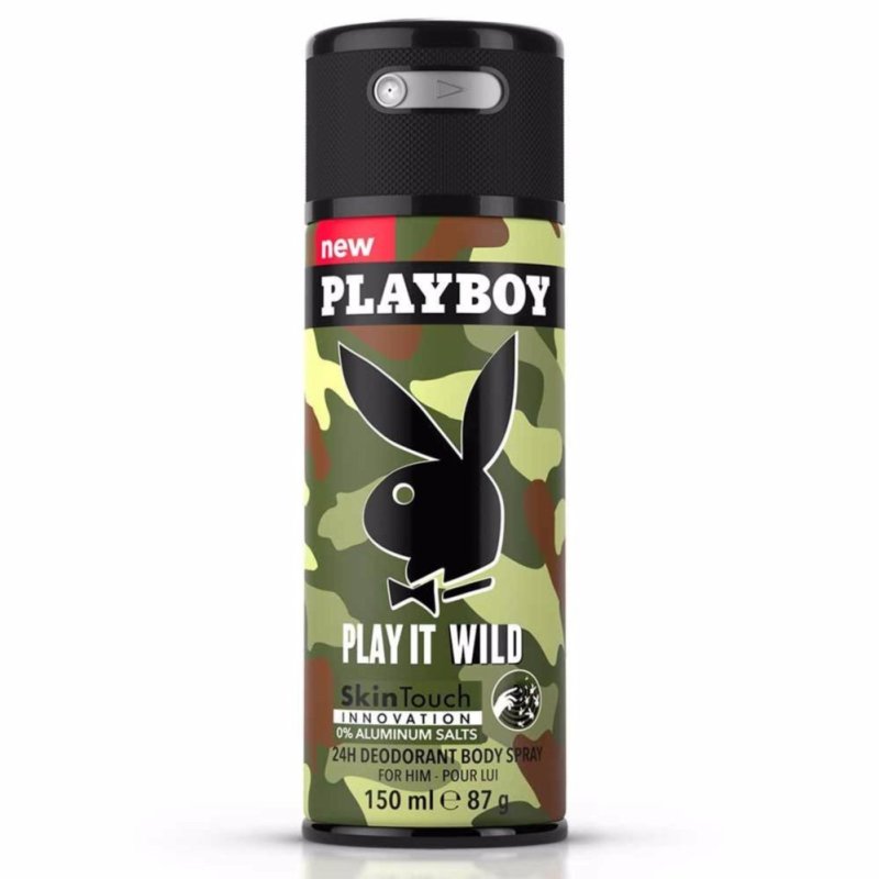 Xịt khử mùi toàn thân dành cho nam Playboy 24h Deadorant Body Spray - Play It Wild 150ml cao cấp