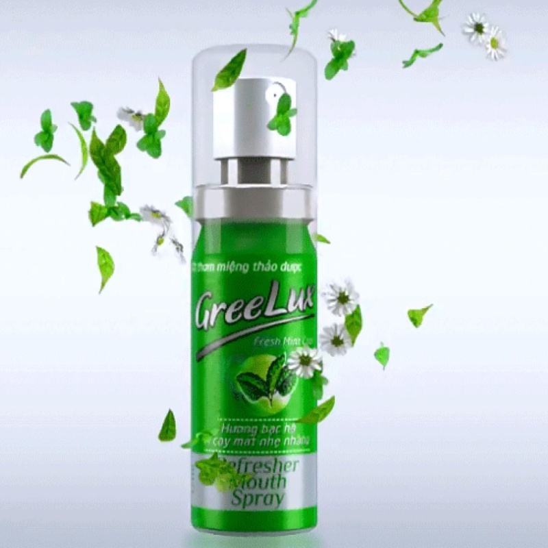 Xịt Thơm Miệng Thảo Dược Greelux Fresh Mint Cool 12ml ( Xanh Lá)