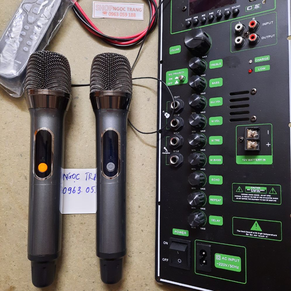 Sock - Combo Trọn Bộ Mạch Loa Kéo Bass 30- 40 Kèm 2 Tay Micro Sịn Xò - Hàng Cực Chuẩn Đặt Màu Mạch Ngẫu Nhiên Không Chọn
