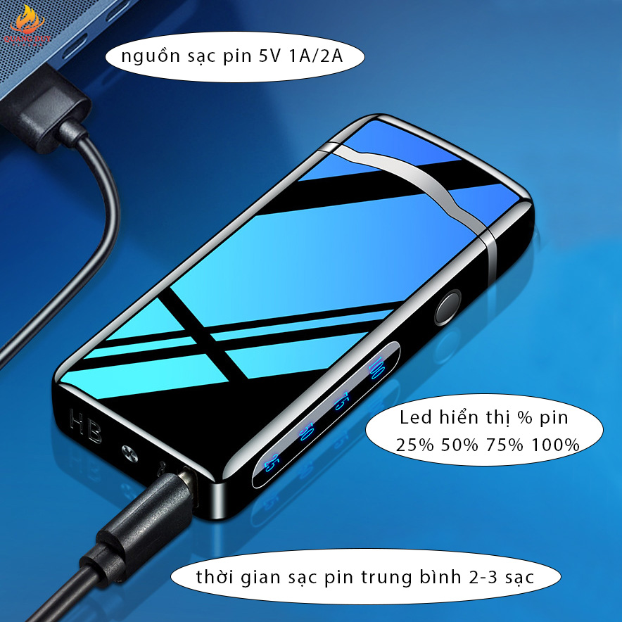 Bật lửa hộp quẹt điện công nghệ cao plasma sạc Type C cao cấp độc lạ