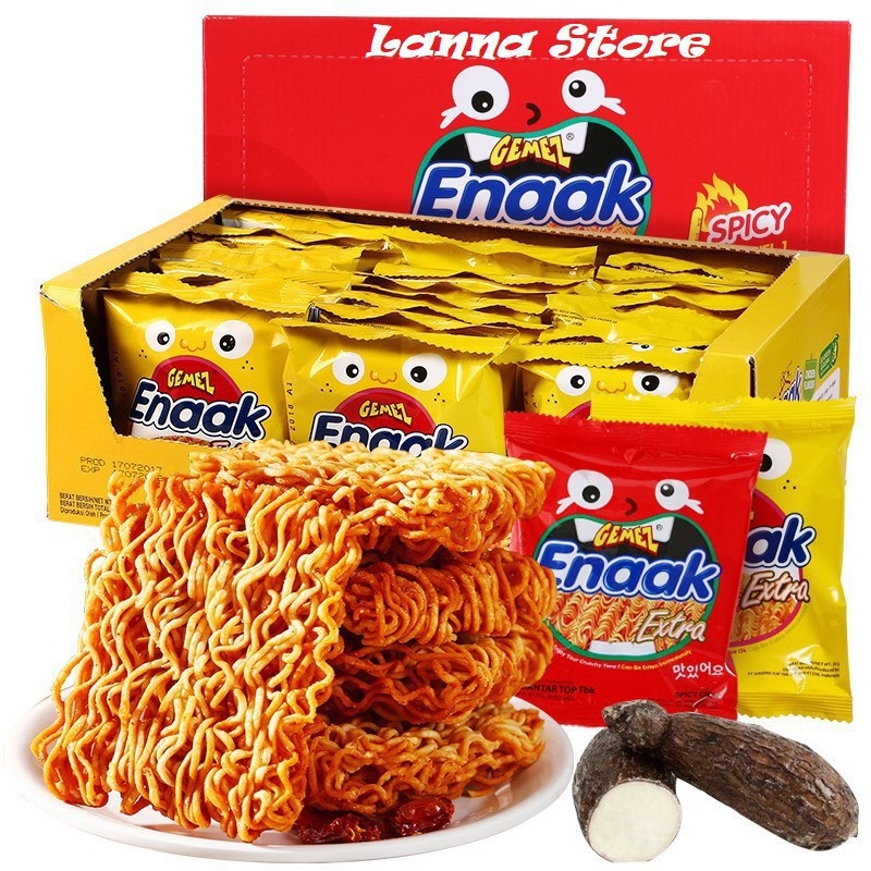 (2 Vị) Thùng Snack Mì Trẻ Em Gemez Enaak Extra (24 gói 30gr)