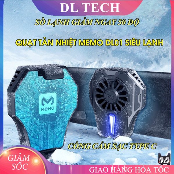 Bảng giá Quạt tản nhiệt gaming cho điện thoại, tản nhiệt sò lạnh siêu mát Memo DL01 DL TECH Phong Vũ