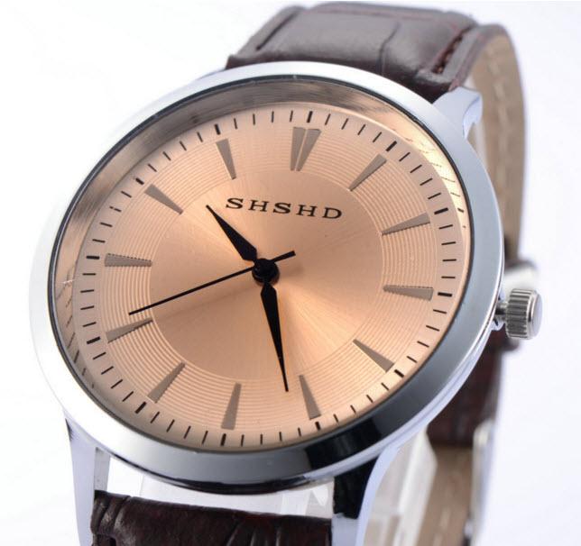 (Extra gift 1 tablets battery worth 20K) clock male face reflective Brown personality