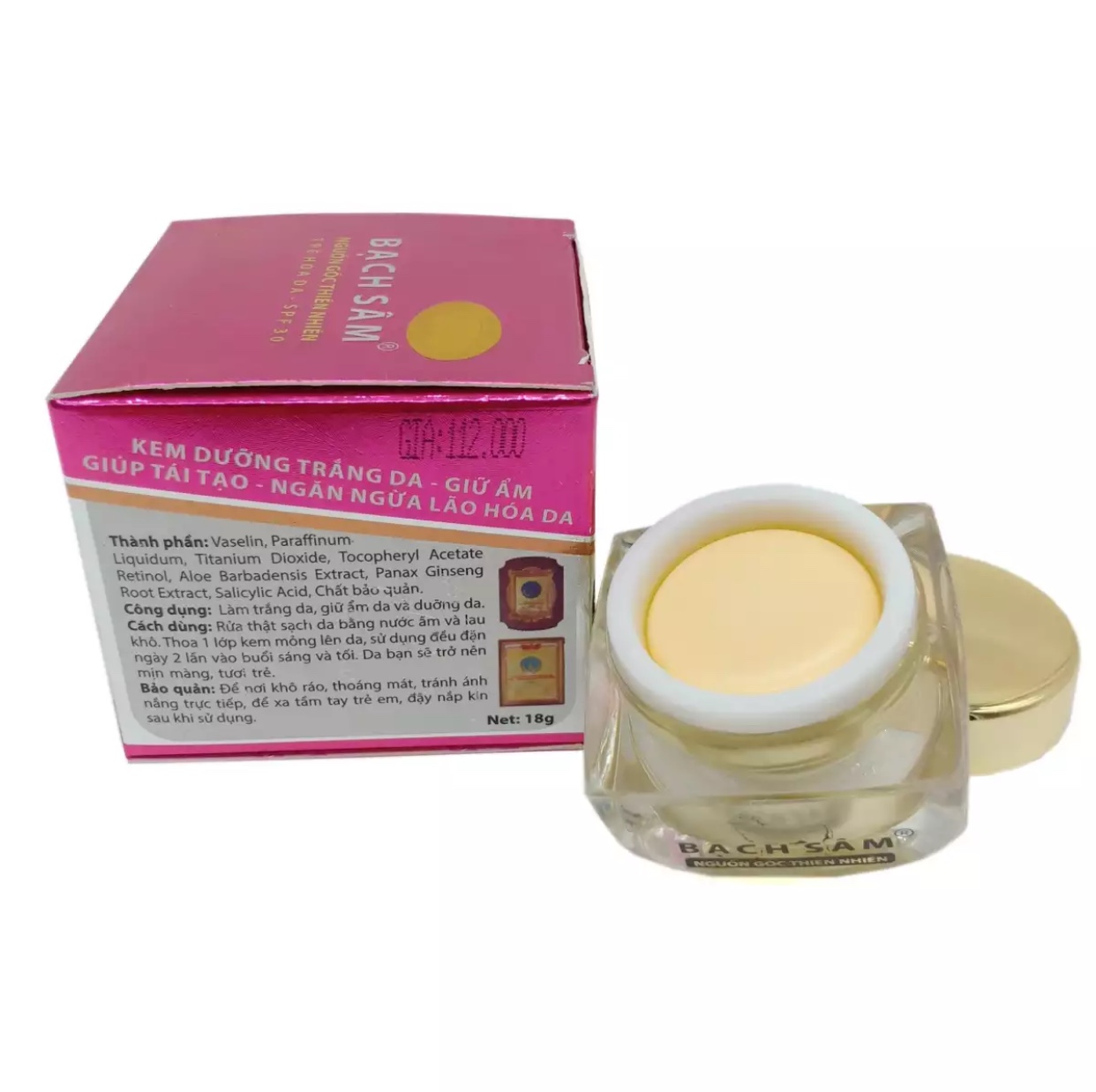 [HCM]KEM TRẮNG DA GIỬ ẨM TÁI TẠO BẠCH SÂM K4