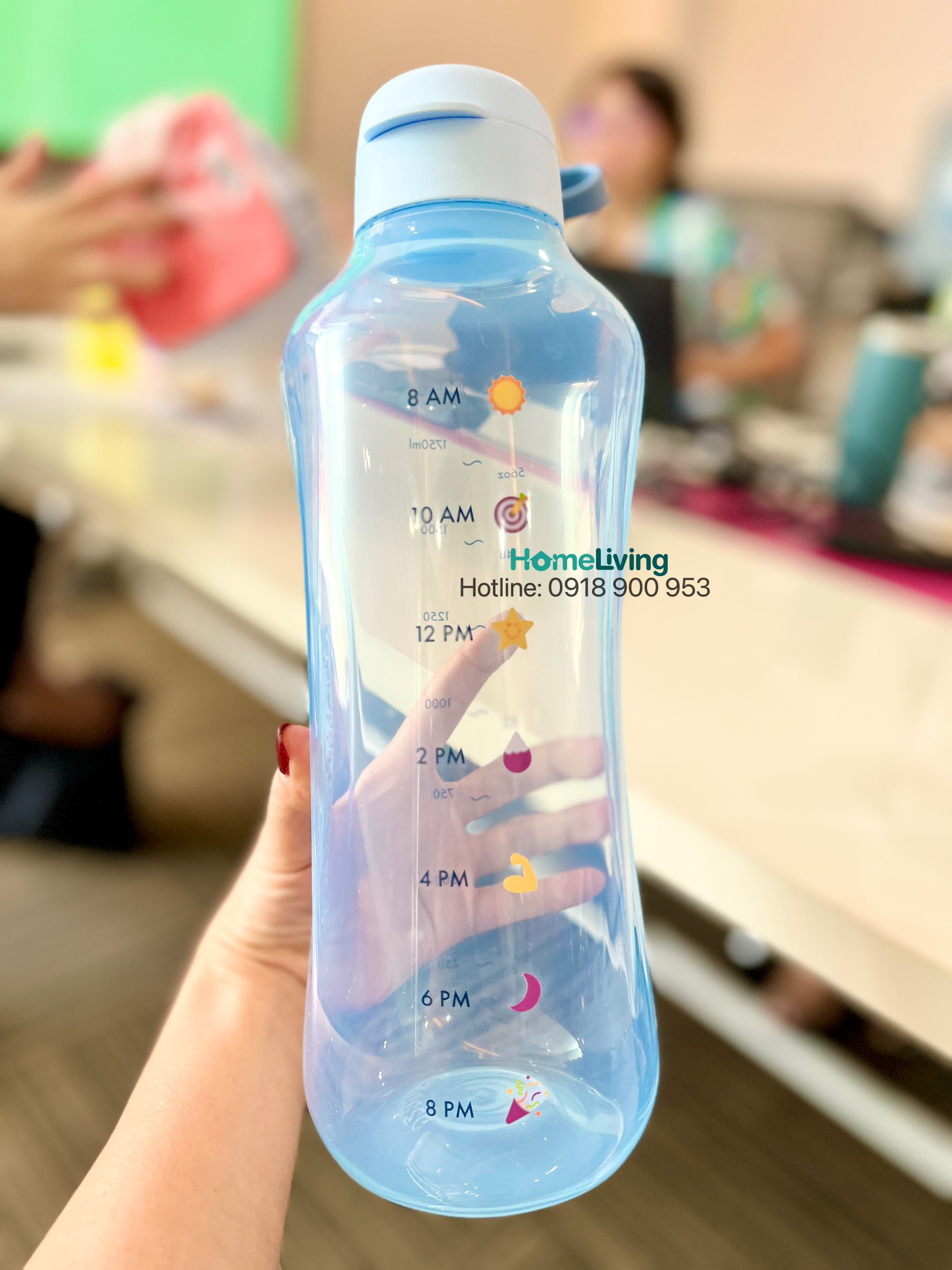 Bình nước Tupperware Eco Bottle Motivation 2L