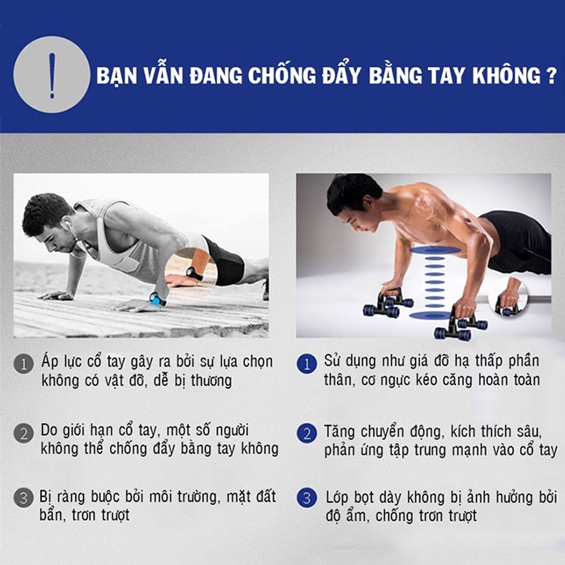 【Hà Nội】Dụng cụ hít đất chân thẳng Push up stand