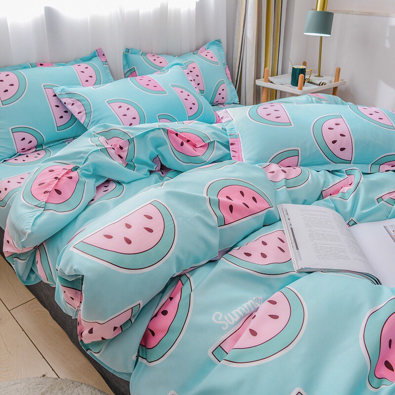 Trọn Bộ 4 Món Cotton Poly Nhập Mẫu DƯA HẤU