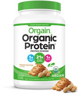 Bột đạm thực vật hữu cơ Orgain Organic Protein vị bơ đậu phộng 920g thumbnail