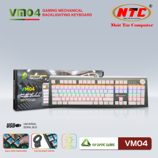 Bàn phím Cơ Gaming VSP Esport VM04 - 22 chế độ Led, Anti Ghost nhiều phím thumbnail