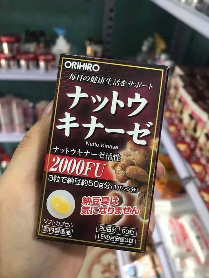 VIÊN UỐNG  PHÒNG CHỐNG ĐỘT QỤY NATTOKINASE CỦA ORIHINO NHẬT BẢN
