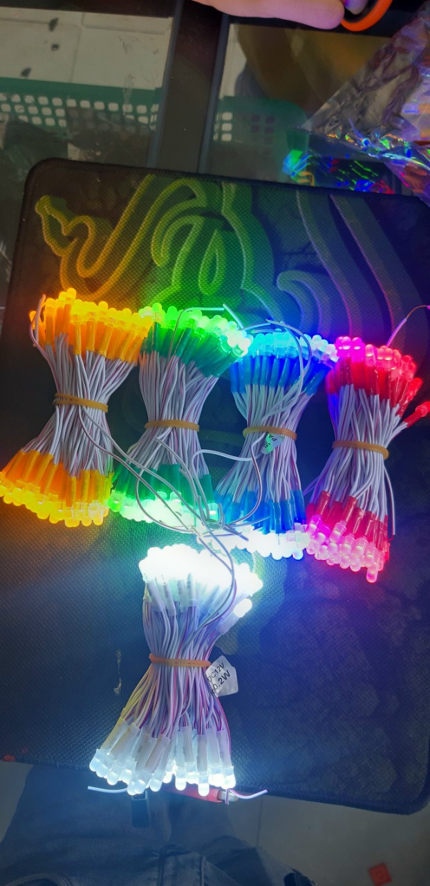 Led Ruồi Liền Dây 5MM Điện 5V - Dây 100 bóng