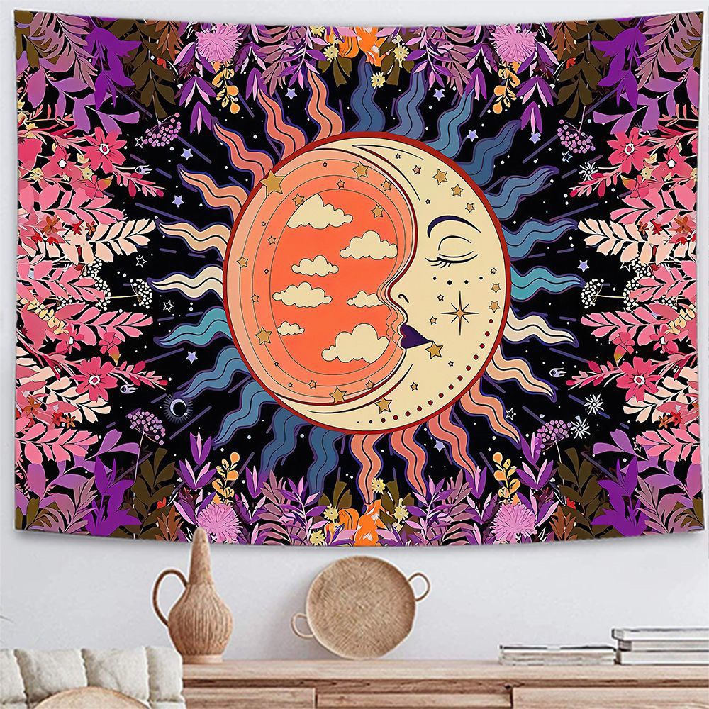 Tranh Vải Treo Tường tường mandala ấn độ, Thảm Decor Vintage