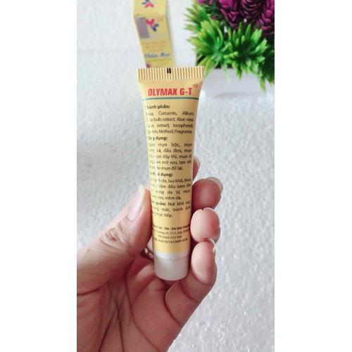 Olymax G-T Turmeric Acne Cream 20g Prevents Acne - Fade Dark Spots - Whitens Skin Olymax