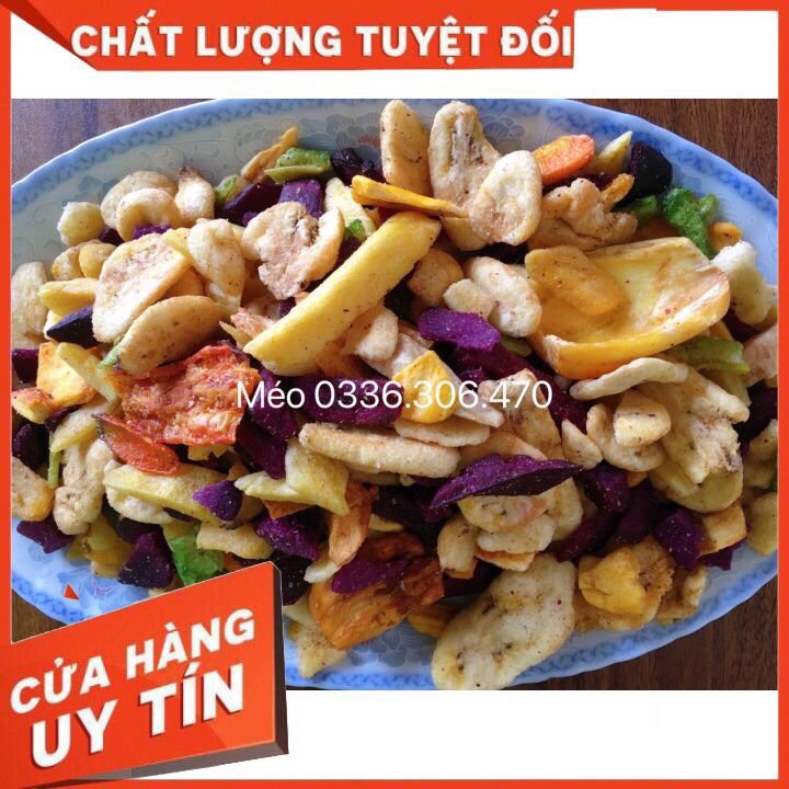 1kg Thập cẩm sấy vụn (Hoa quả sấy vụn) HÀNG A XUẤT KHẨU thơm ngon, giòn, ngọt tự nhiên