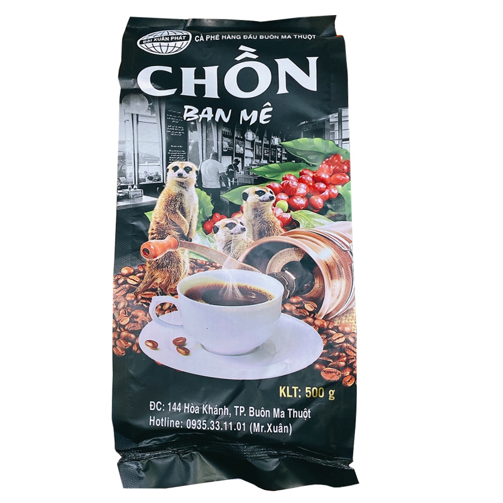 [HCM][ NGON VÀ THƠM LẮM ] 01 Bịch 500gr Cà phê pha Phin truyền thống Chồn Ban Mê/  Buôn Mê Thuộc của công ty Cao Đại Nguyên thượng hạng.-[ 12.12 Hot Deals ]