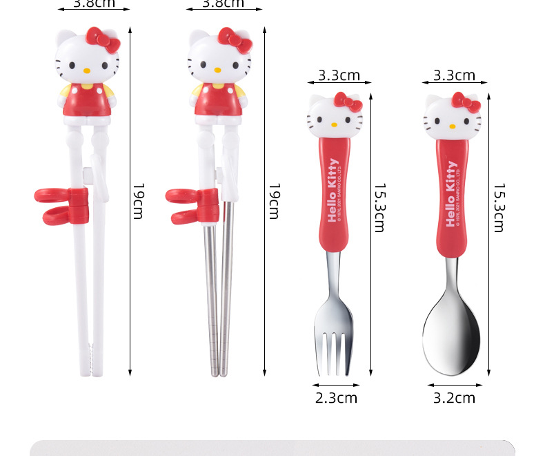 Set đũa tập ăn 3D Hello Kitty