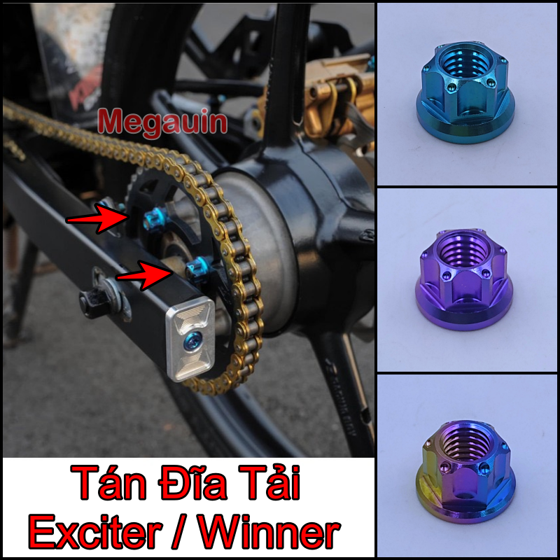 Ốc Titan GR5 Tán Đĩa Tải Exciter / Winner