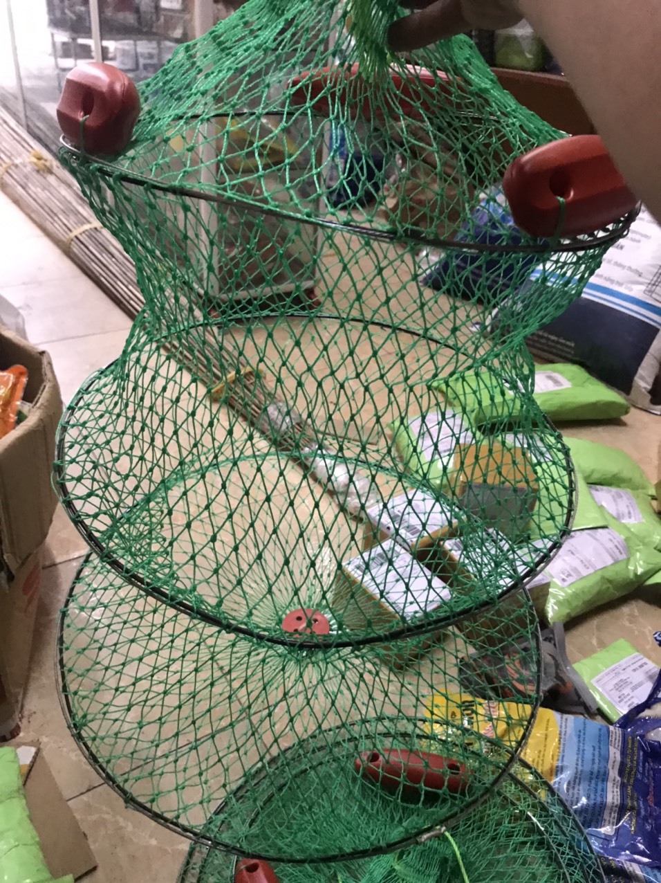 Giỏ Đựng Cá 3 Tầng Có Phao Nổi - Rộng Đựng Cá