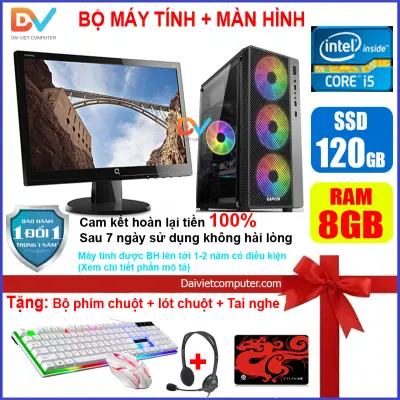 Bộ máy tính Game LED + Màn 20 inch G2010 / i3-2100-3220 / i5-2330-3330/ Ram 4-8GB/ SSD 120GB/ VGA 1-2G PUBG Mobile, LOL, CF, Fifa, Cs, GAT 5 ... [Tặng Phím chuột, tai nghe, bàn di] GAG2 GAi32 GAi33 GAi52 GAi53 LDV