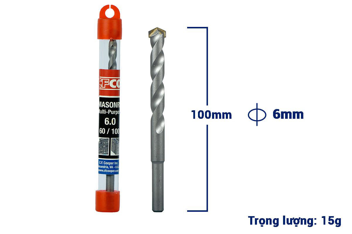 Mũi khoan bêtông sds plus cf cooper 6.0 x 110mm c60110