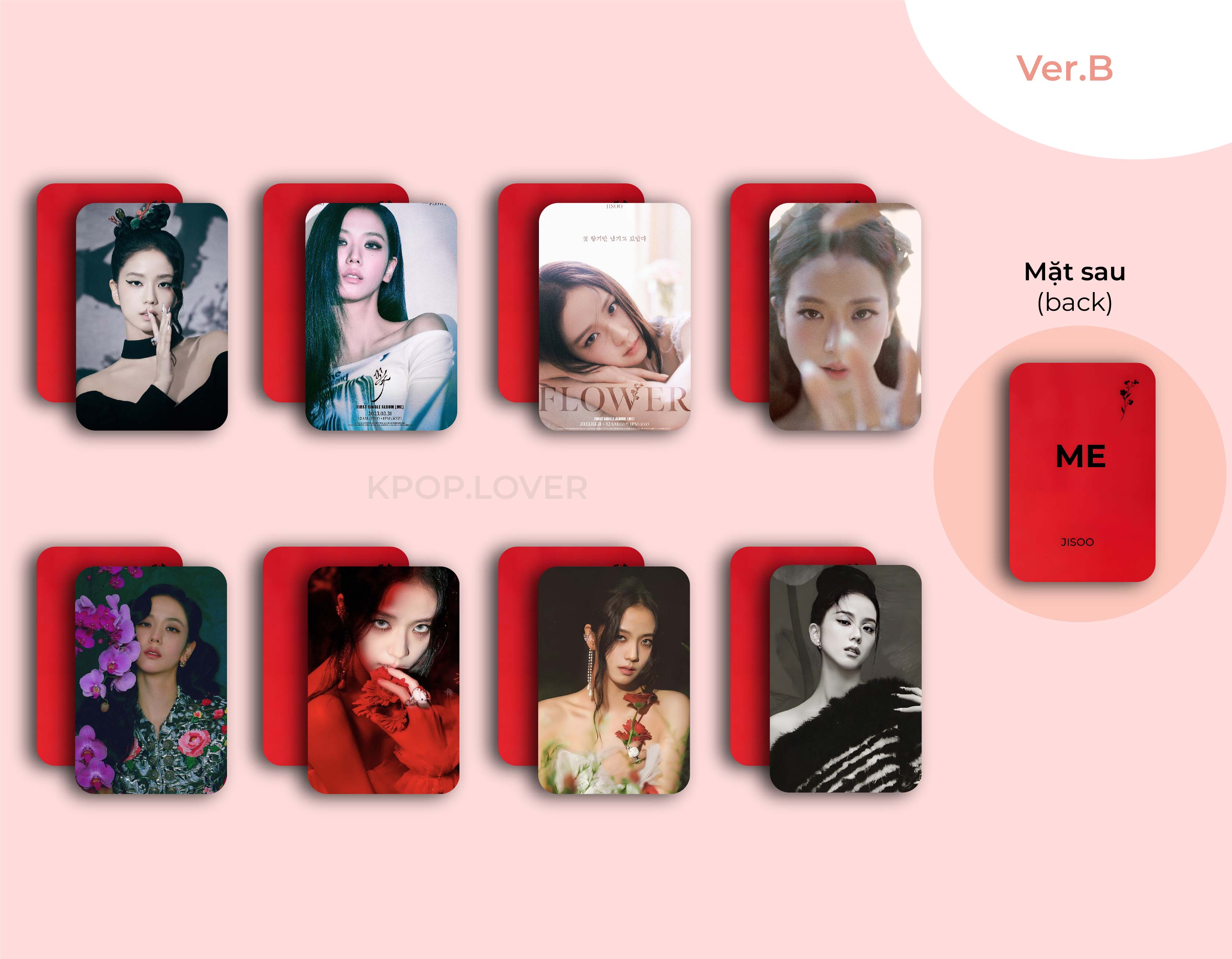 SET 8 CARD BO GÓC JISOO - ME