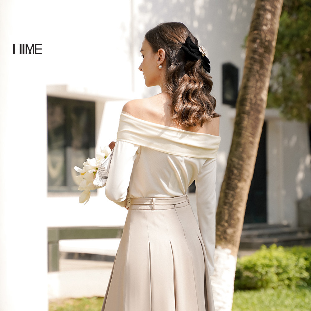 Áo thun trễ vai HIME H363BF1A2323