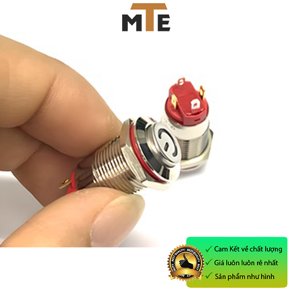 Nút nhấn giữ ON/OFF chống nước 12mm có LED