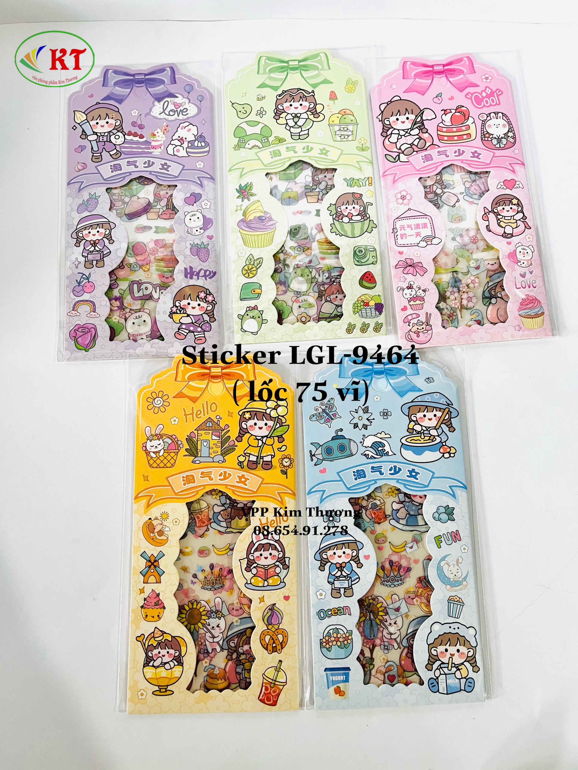 Combo 5 xấp sticker trong trang trí LGL-9464