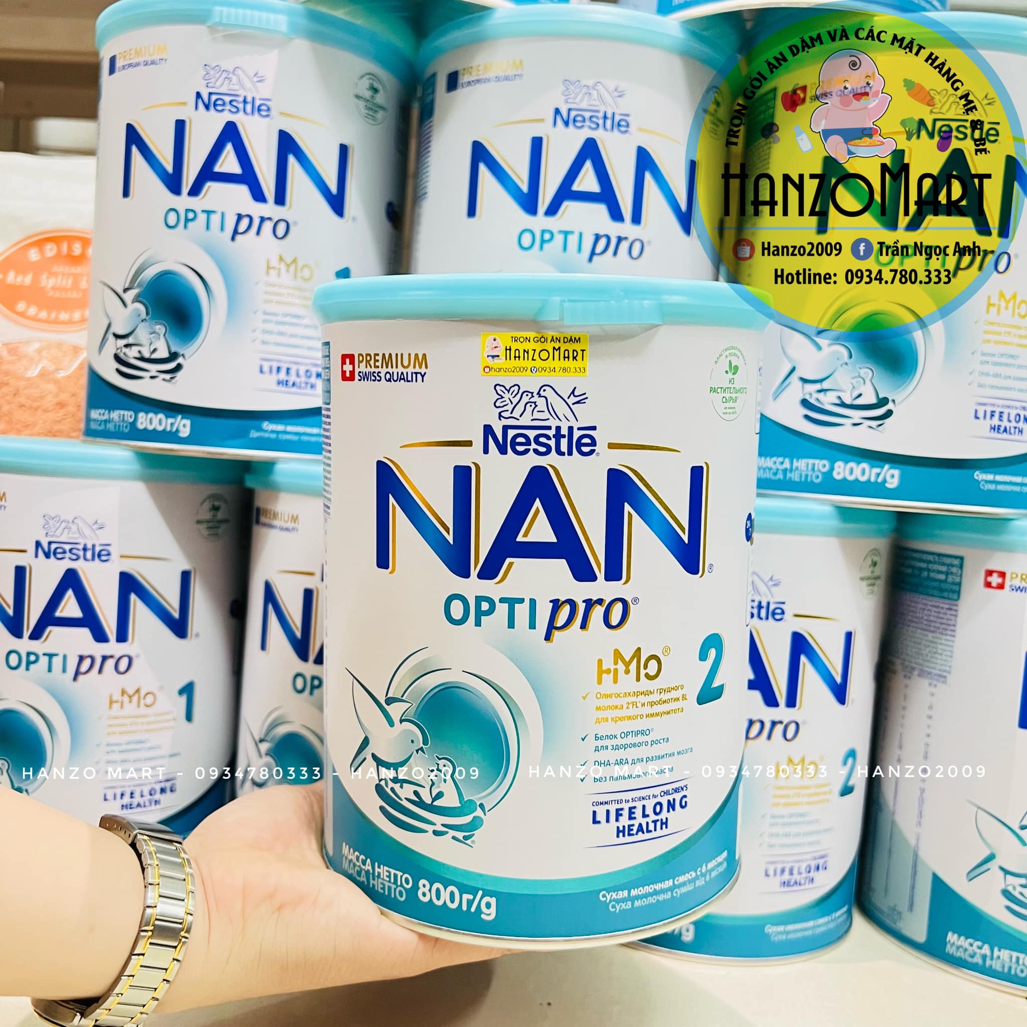 Sữa Nan Nga 800gr đủ số 1,2,3,4 mẫu mới date mới