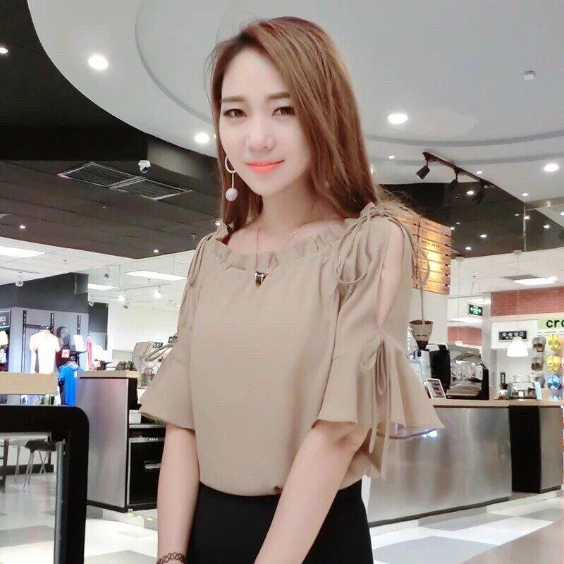 Áo Voan Tay Lửng Cột Nơ TTS0013