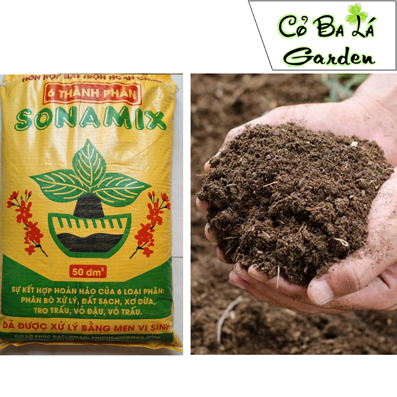 đất sạch trồng rau,hoa,cây túi 1-kg