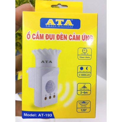 [HCM]Ổ cắm đui đèn cảm ứng ATA AT-193