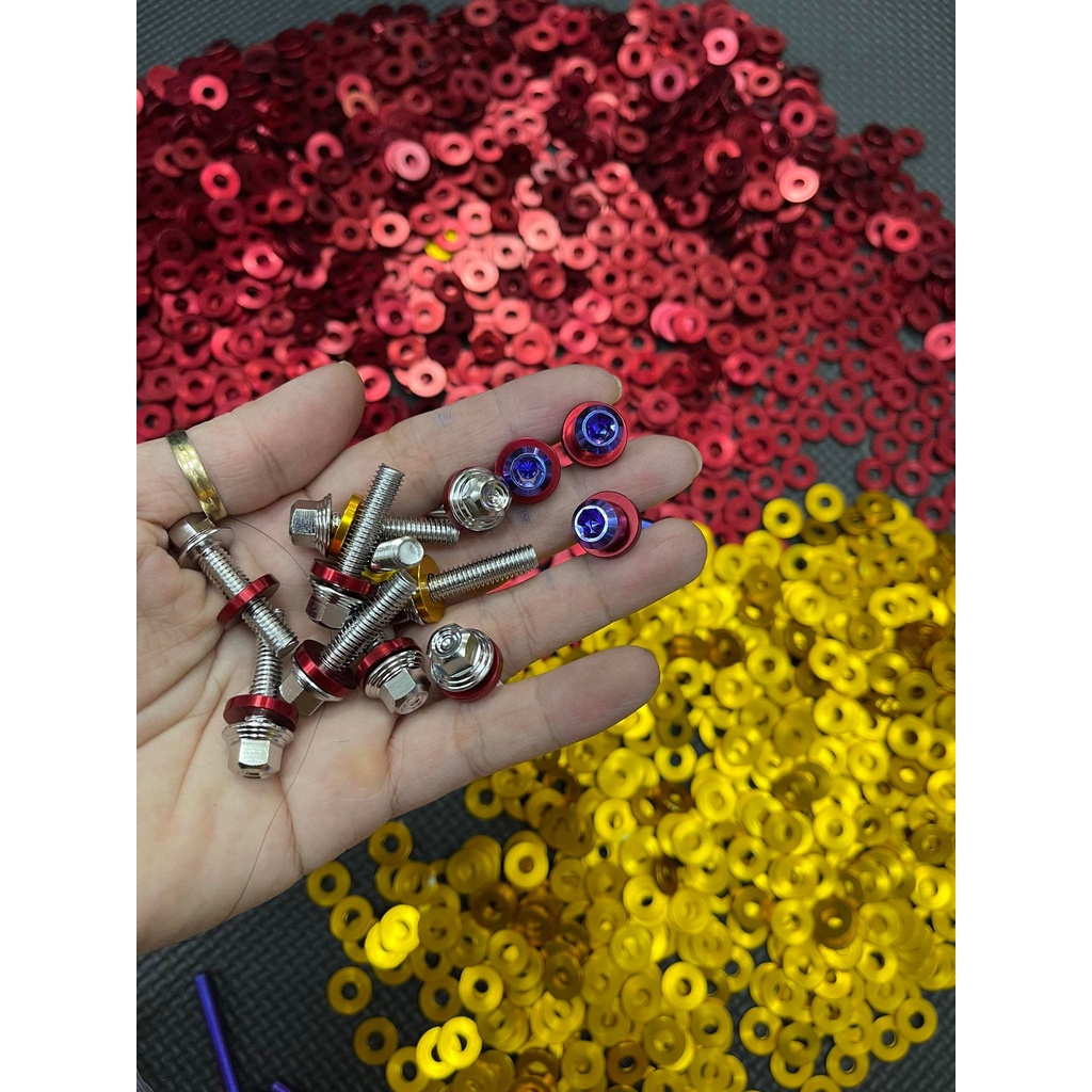 Lông đền nhôm 6ly gắn lốc máy , long đền lóc máy