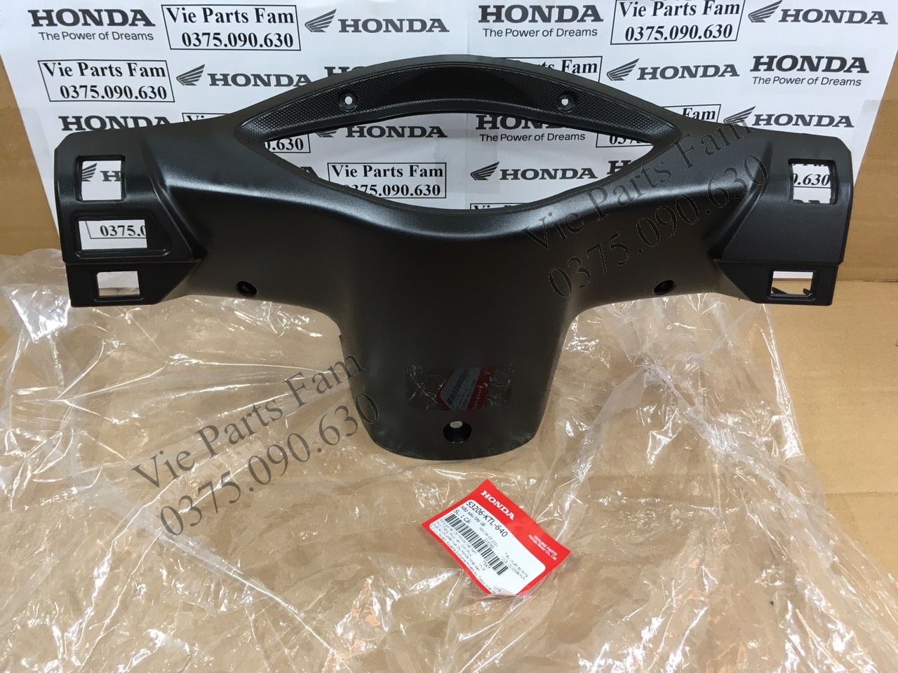 Nắp sau tay lái/ Ốp đầu sau Wave Alpha 100cc. Wave S 100. Wave RS 100 (Đời xe 2007-2016), Chính hiệu Honda Motor VN