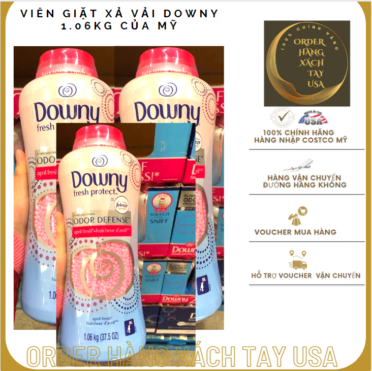 Viên giặt xả vải Downy 1.06kg