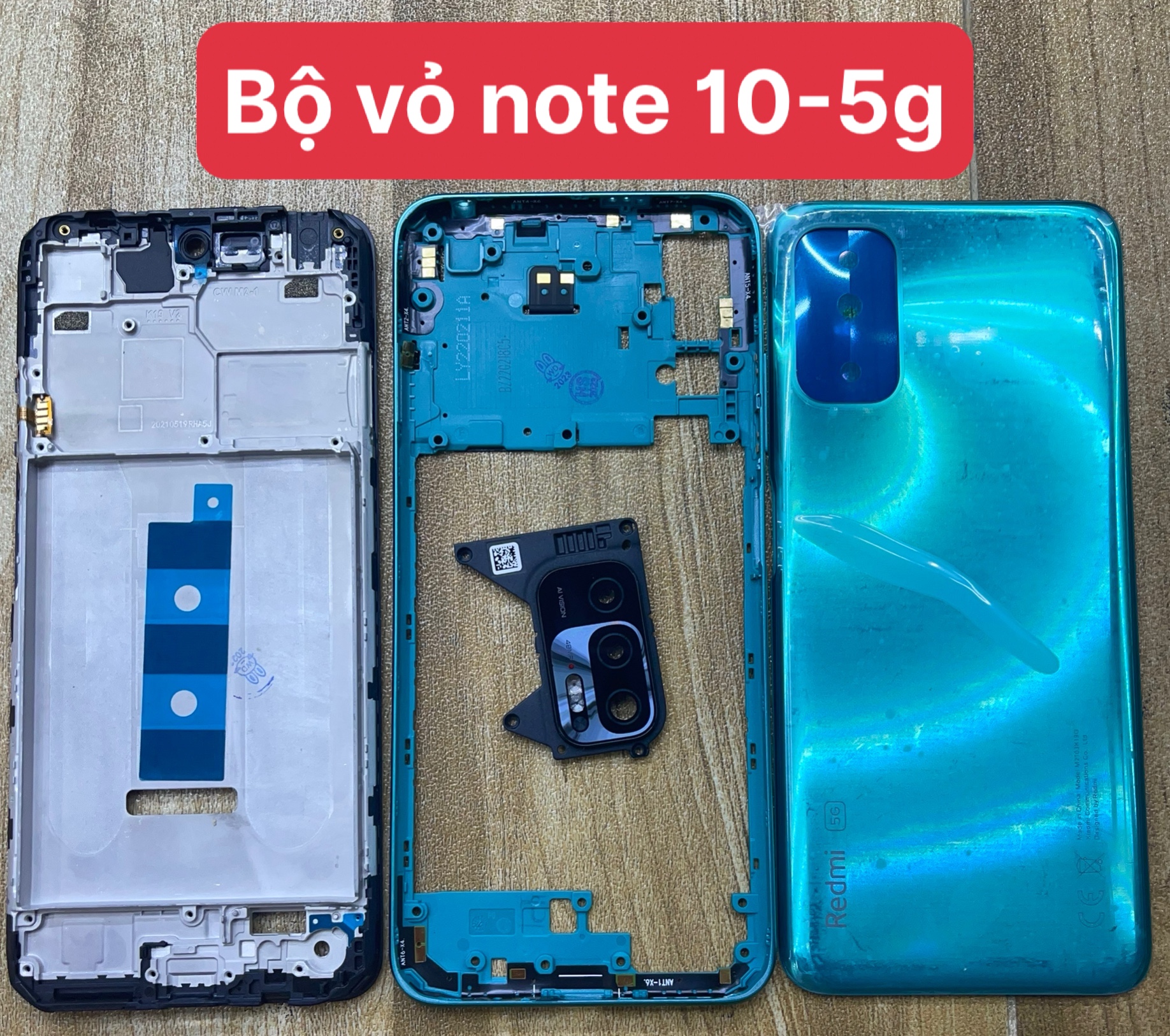 bộ vỏ xương điện thoại redmi note 10- 5G ( PHÍM BẤM,KÍNH CAMERA,LƯNG,SƯỜN)